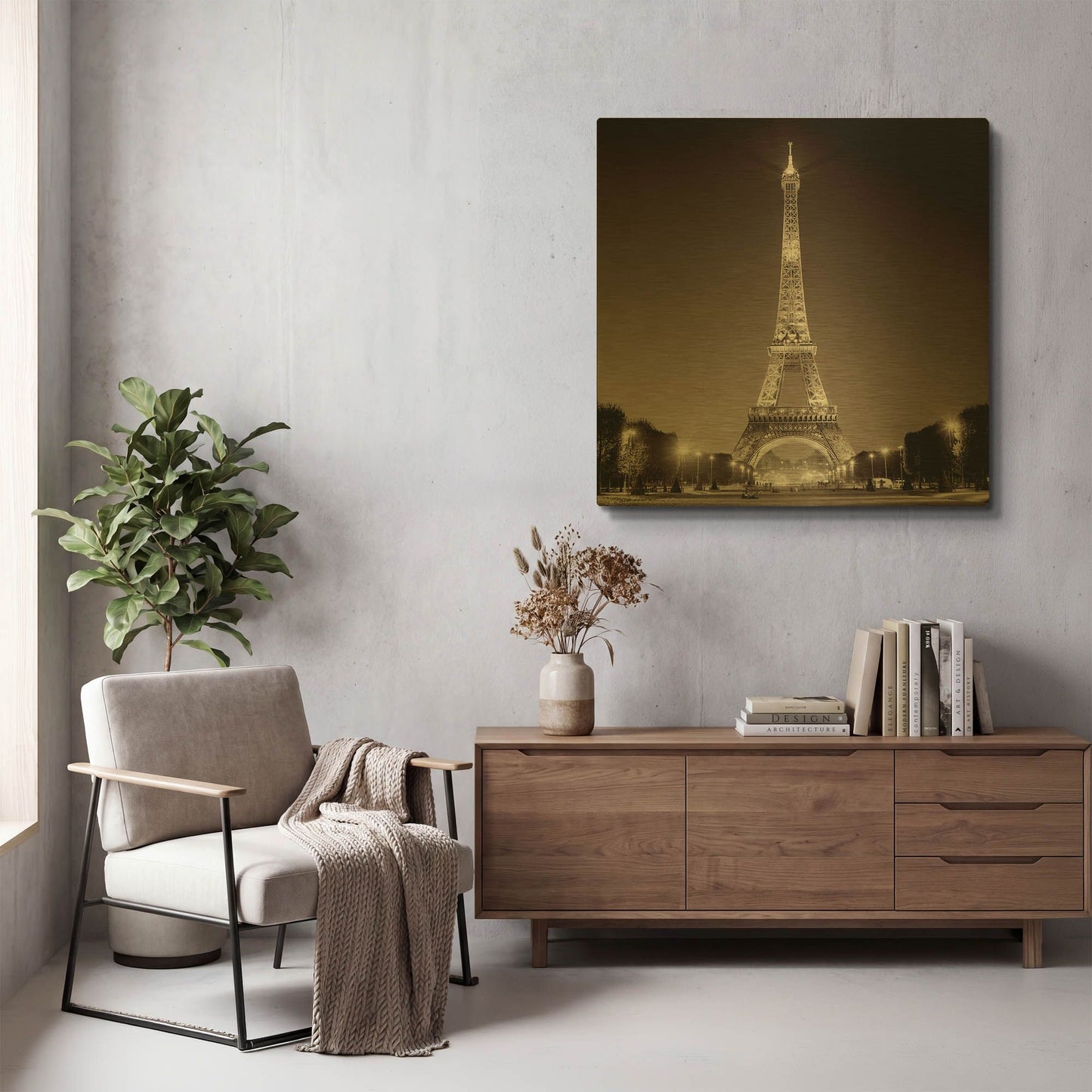 'Tour Eiffel 1' By Alan Blaustein Gold Metal Wall Art