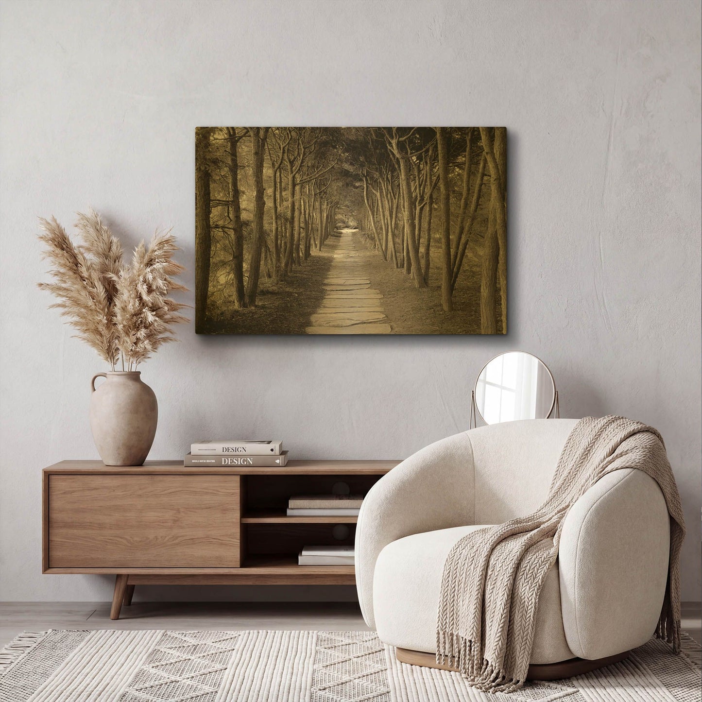'Banc de Jardin 75' By Alan Blaustein Gold Metal Wall Art