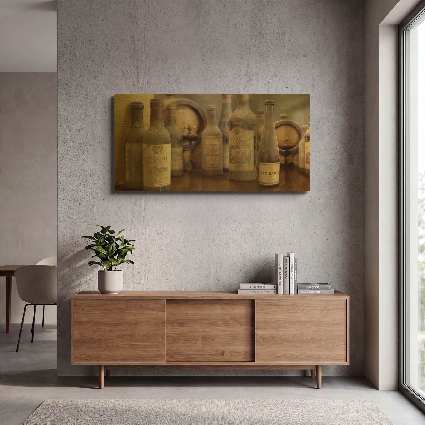 'Enoteca Cortona 5' By Alan Blaustein Gold Metal Wall Art