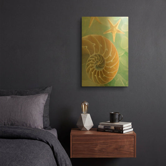 'Seaglass 2' By Alan Blaustein Gold Metal Wall Art