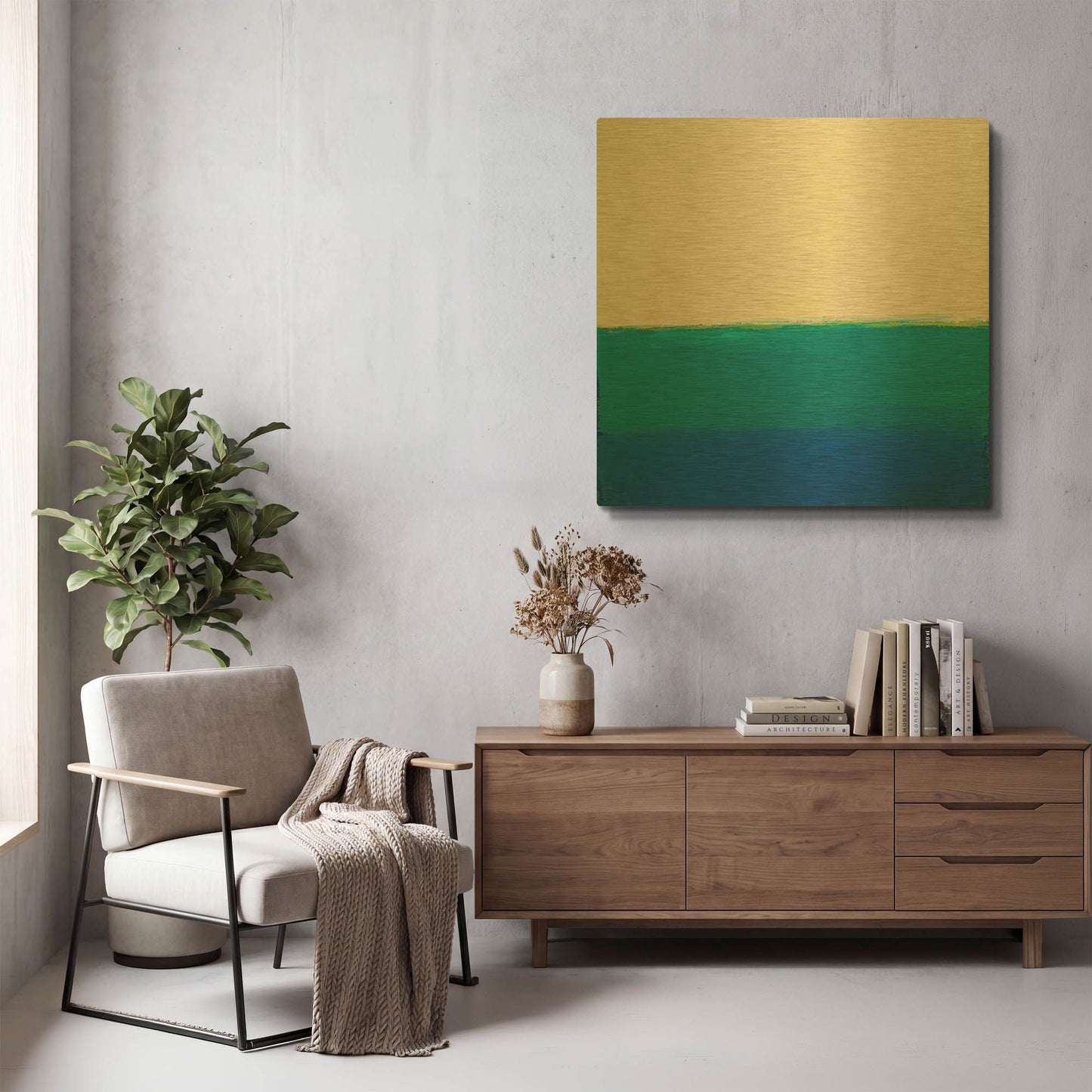 'Above and Below' By Don Bishop Gold Metal Wall Art