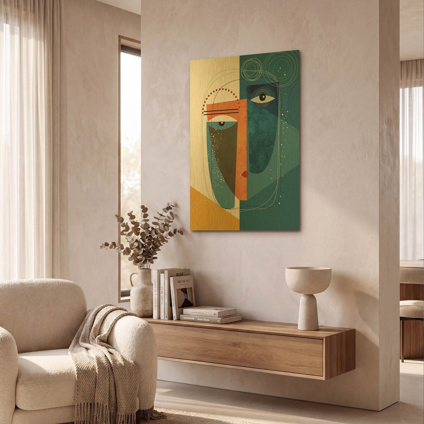 'Krsna' By Ishita Banerjee Gold Metal Wall Art
