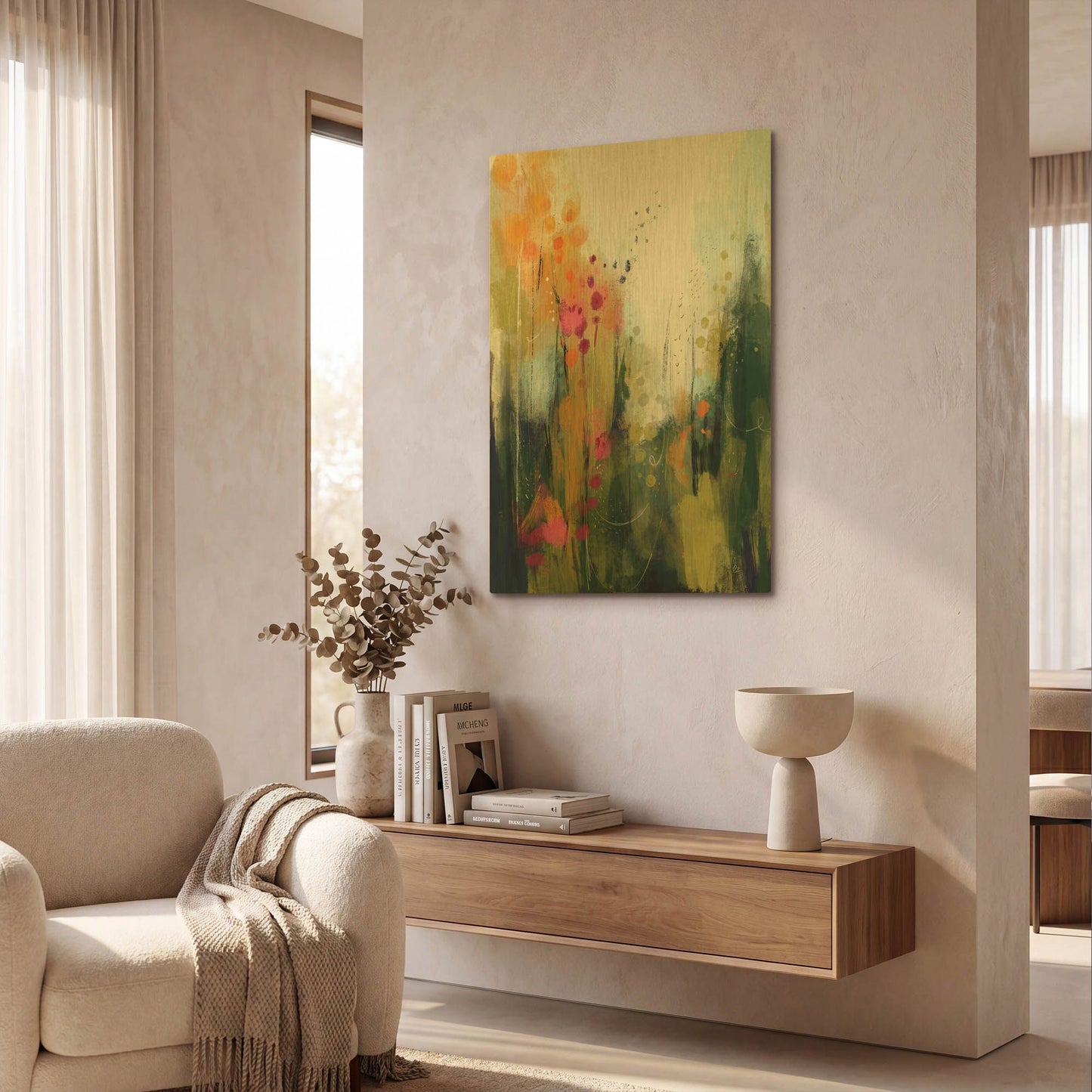 'Wildwood' By Ishita Banerjee Gold Metal Wall Art