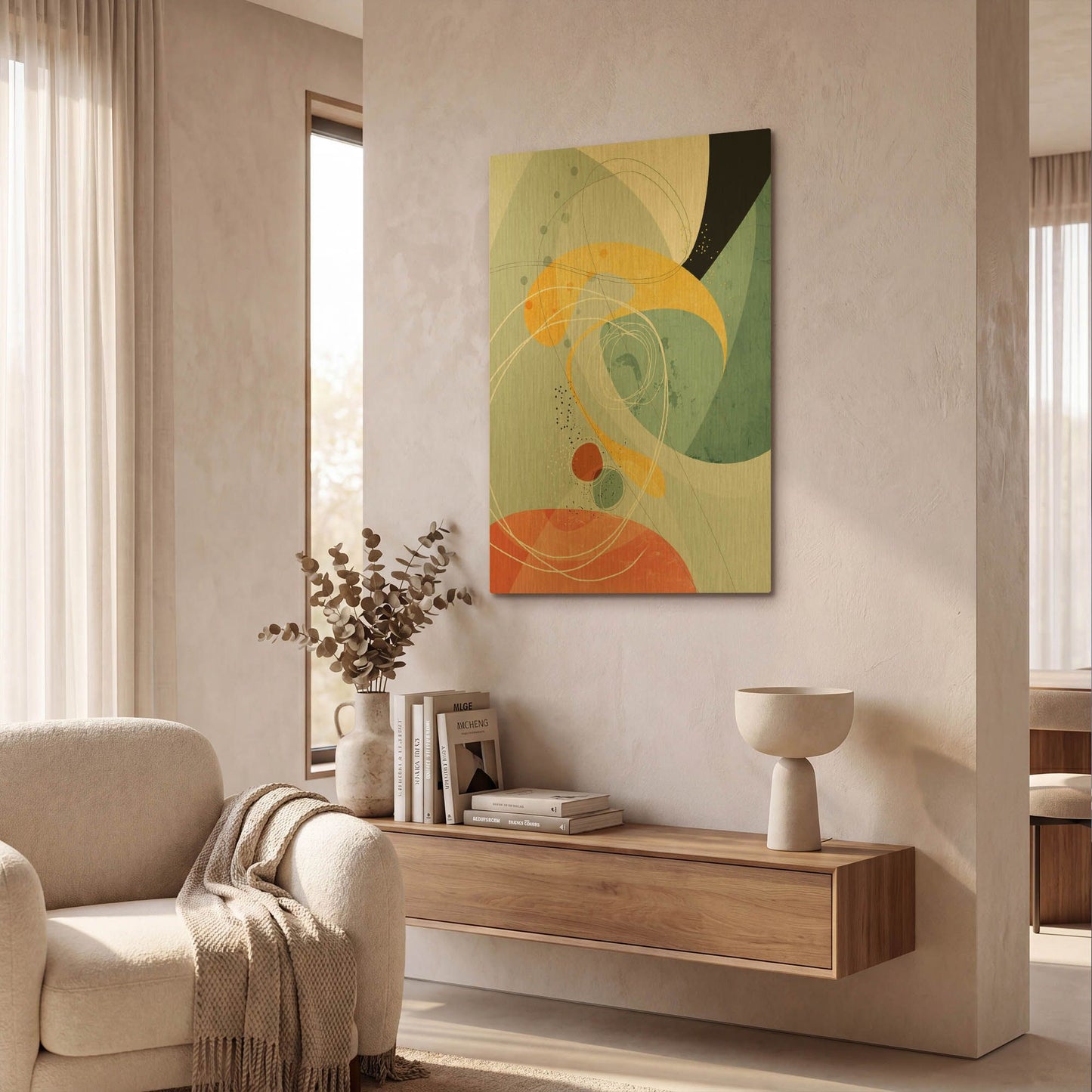 'Galactic 02 - Crossings' By Ishita Banerjee Gold Metal Wall Art