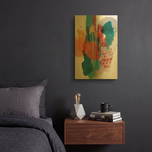 'Lyrics' By Ishita Banerjee Gold Metal Wall Art