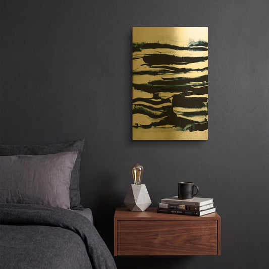 'City Spaces 3' By Lesia Binkin Gold Metal Wall Art
