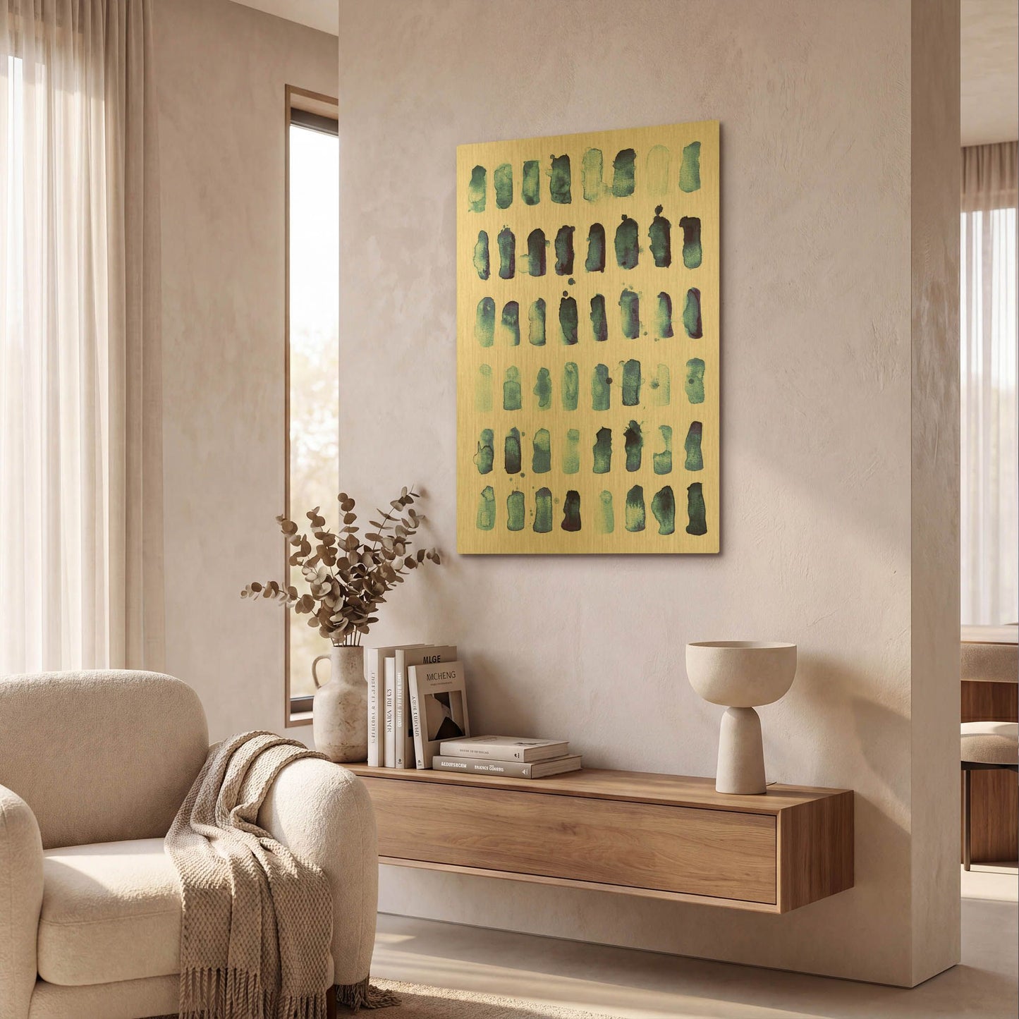 'Summer Sky' By Lesia Binkin Gold Metal Wall Art