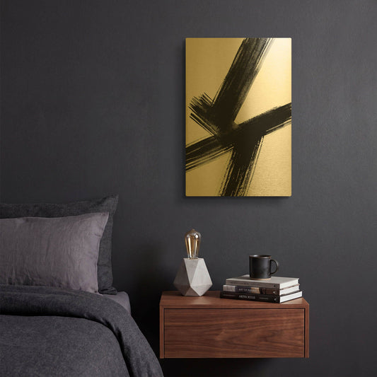 'Urban 1' By Lesia Binkin Gold Metal Wall Art