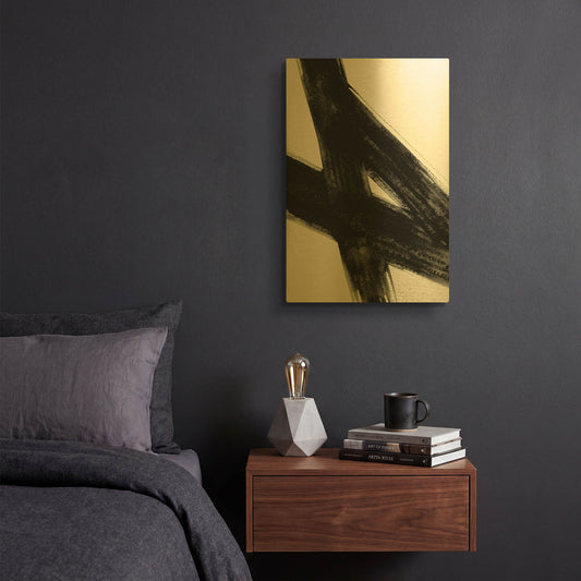 'Urban 2' By Lesia Binkin Gold Metal Wall Art
