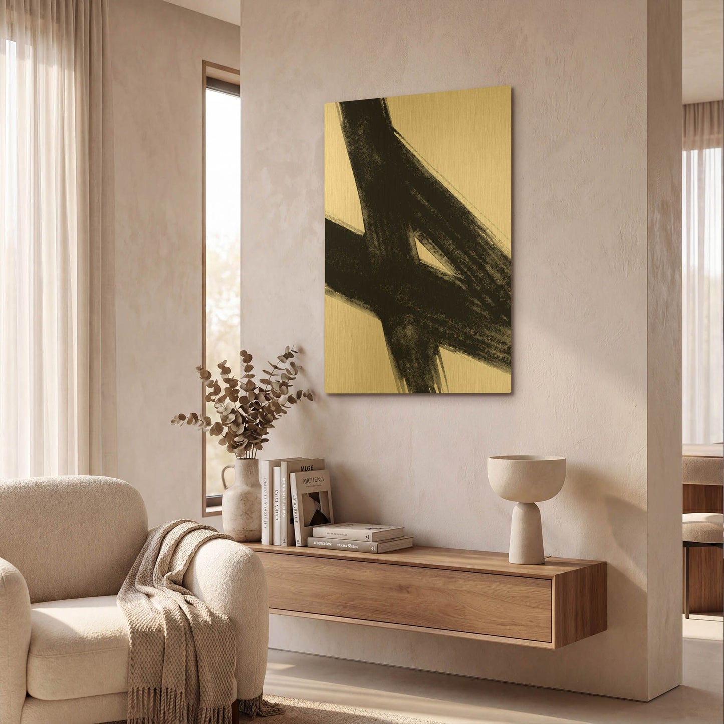 'Urban 2' By Lesia Binkin Gold Metal Wall Art