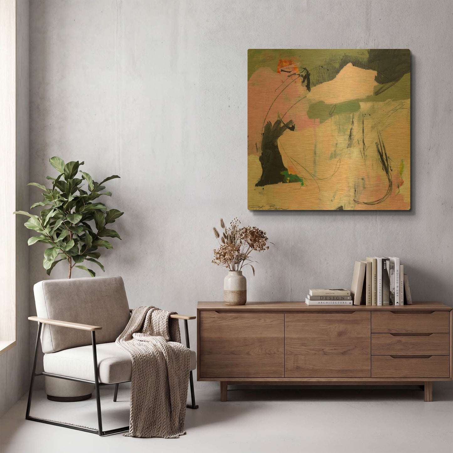 'Sylvan Zephyr No. 2' By Pamela Beer Gold Metal Wall Art