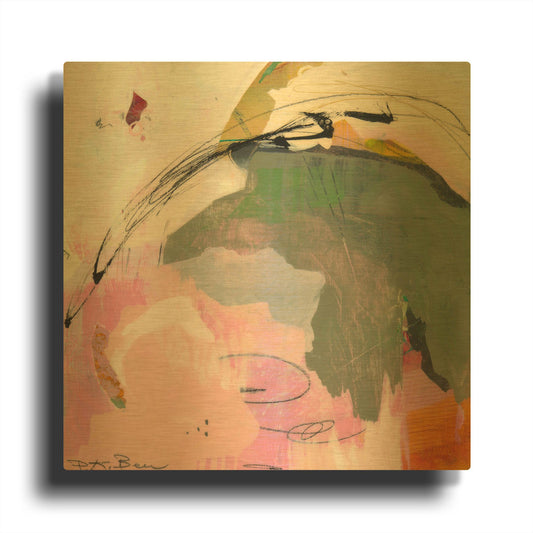 'Sylvan Zephyr No. 3' By Pamela Beer Gold Metal Wall Art