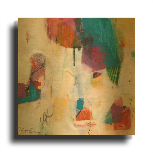 'Oide 5' By Pamela Beer Gold Metal Wall Art