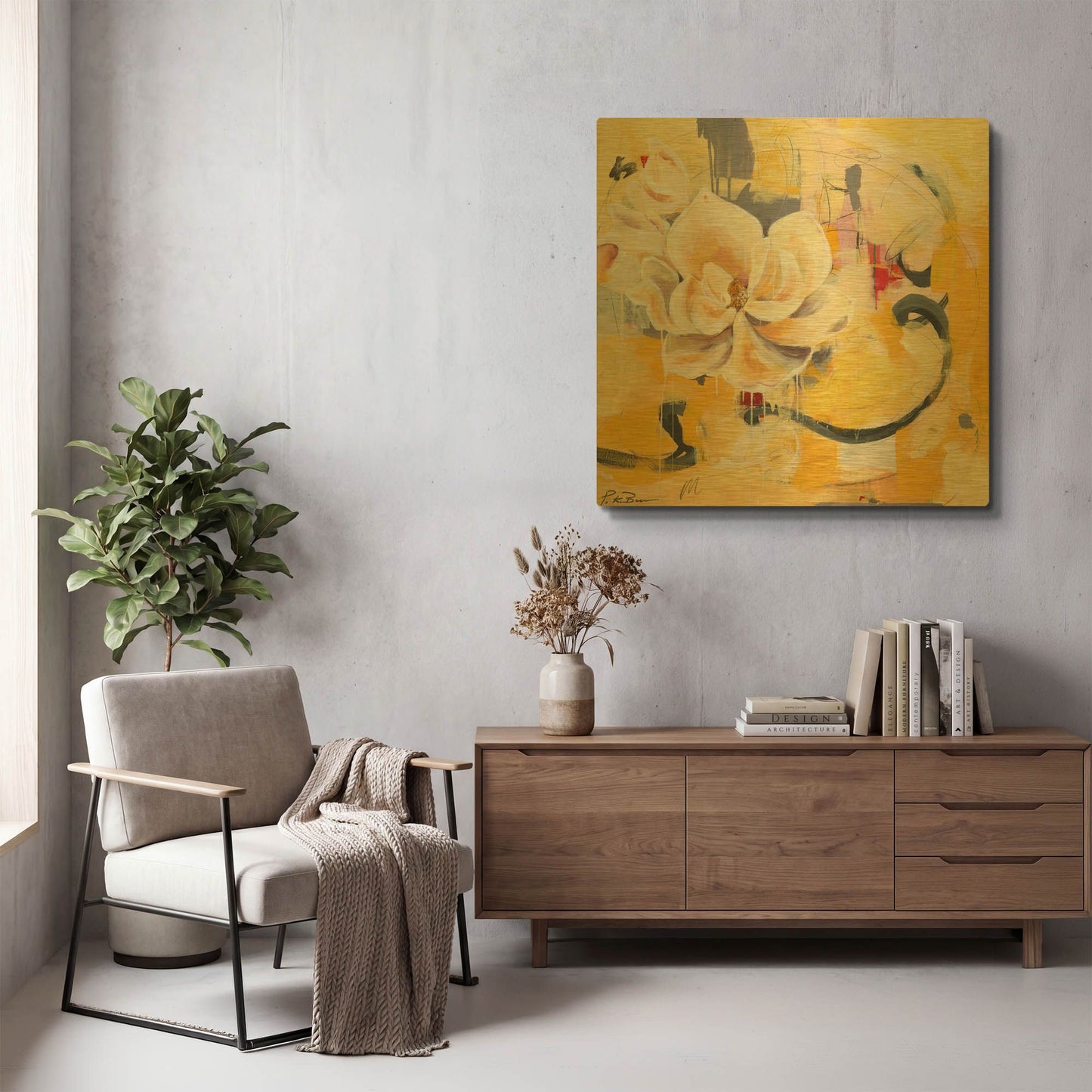 'Southern Charm' By Pamela Beer Gold Metal Wall Art