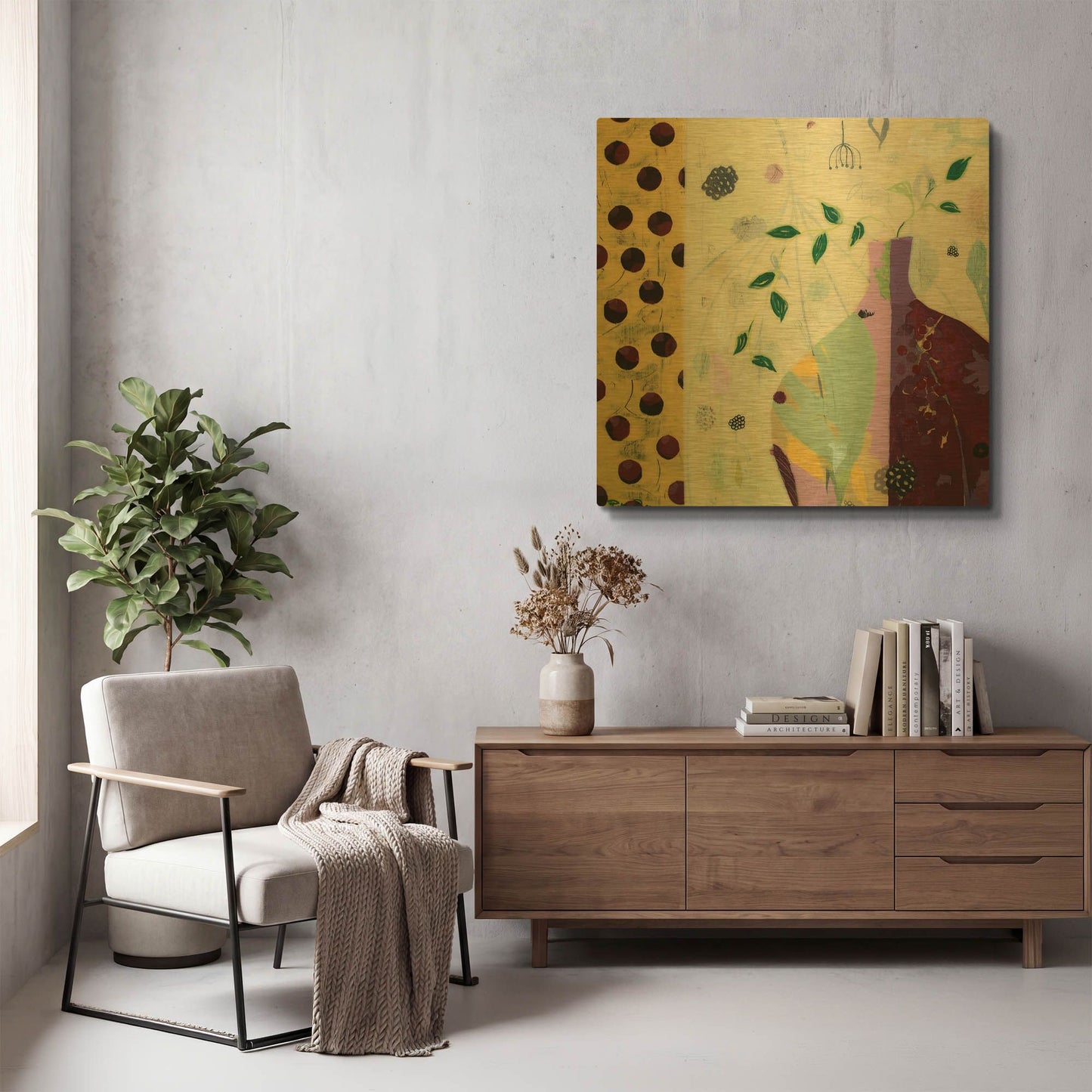 'Charlotte' By Pamela Beer Gold Metal Wall Art