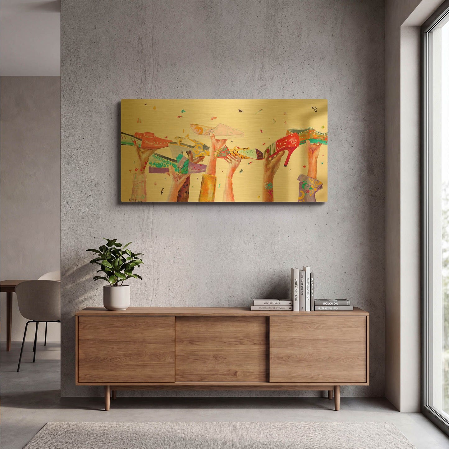 'We Stand Together' By Pamela Beer Gold Metal Wall Art