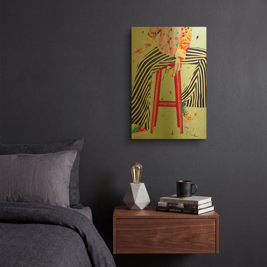 'The Storyteller' By Pamela Beer Gold Metal Wall Art
