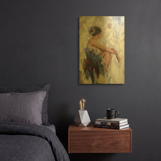'Behind The Mirror 2' By Alexander Gunin Gold Metal Wall Art