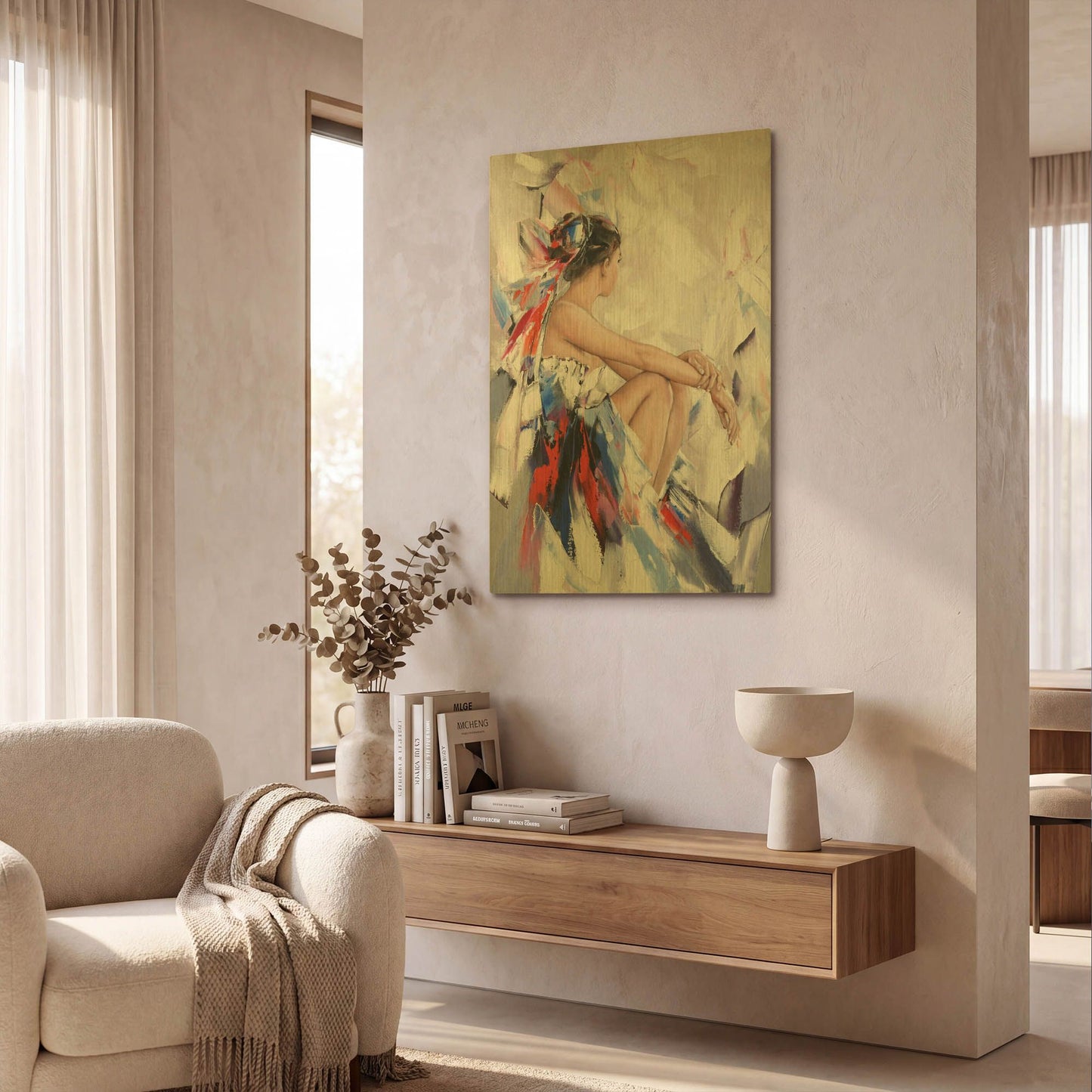 'Behind The Mirror 3' By Alexander Gunin Gold Metal Wall Art