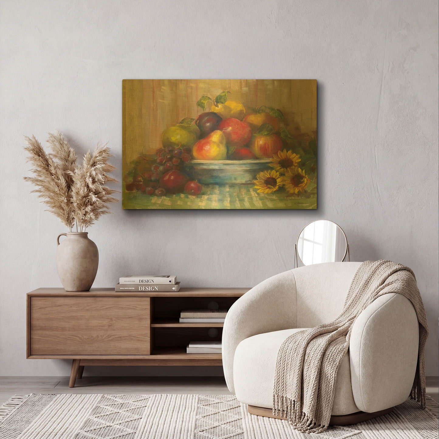 'Fruit Basket' By Carol Rowan Gold Metal Wall Art