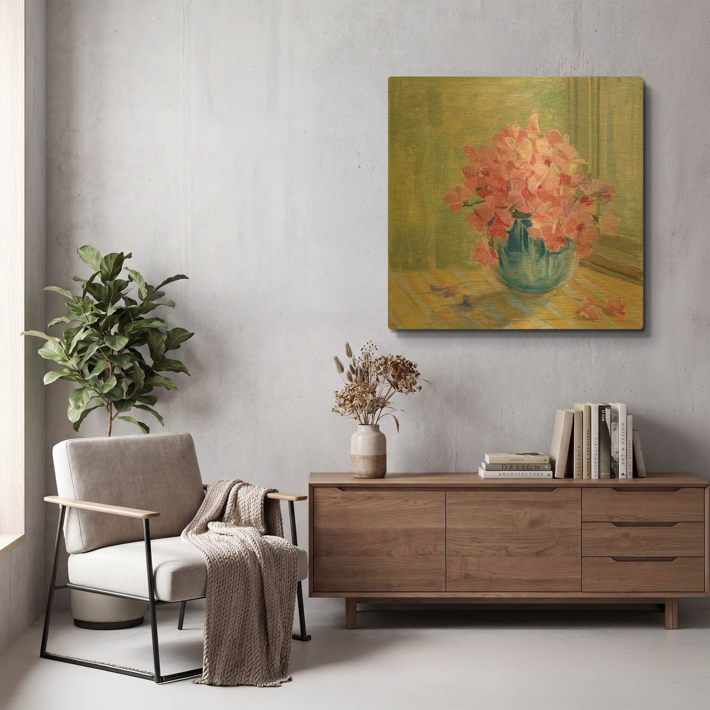 'Pretty In Pink' By Carol Rowan Gold Metal Wall Art