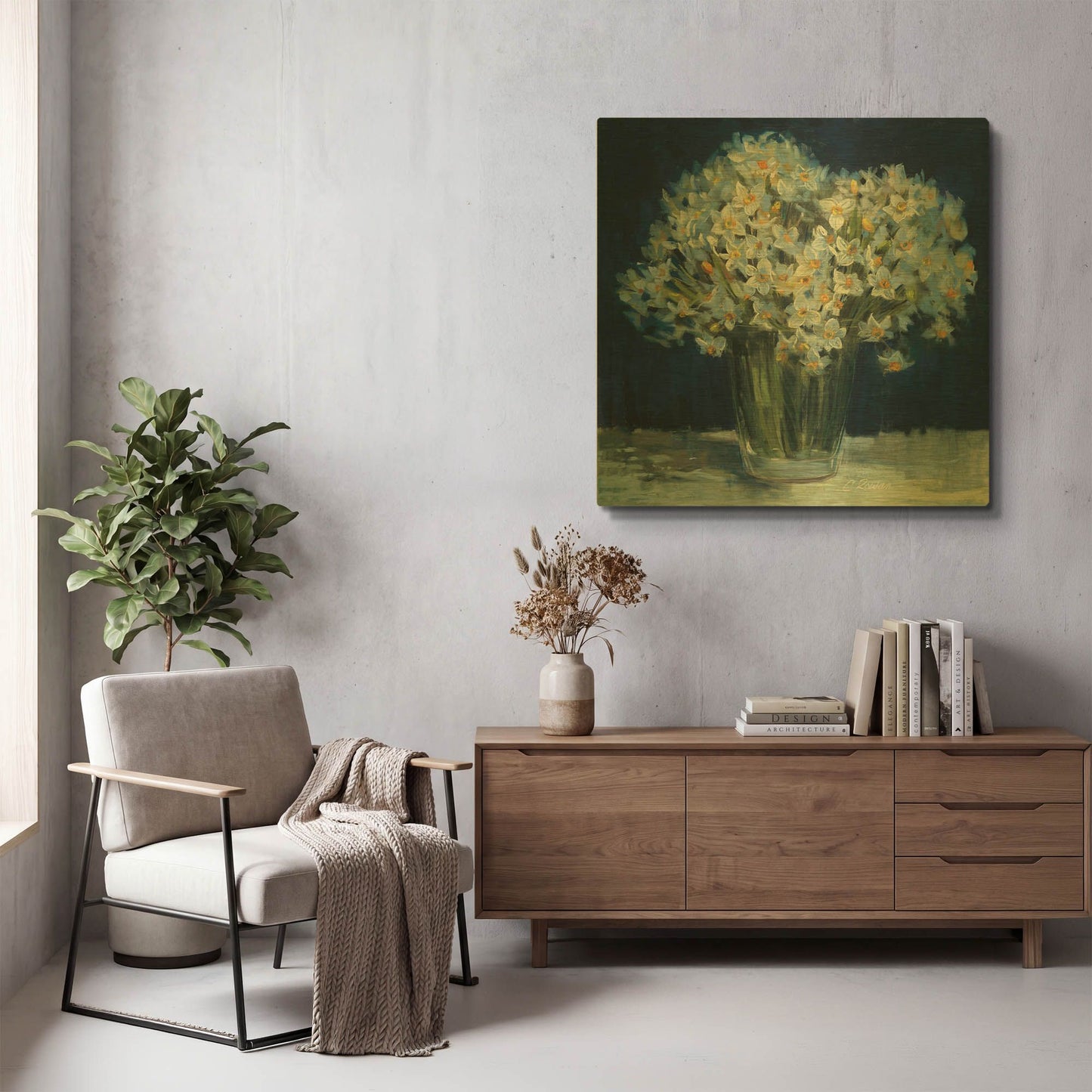 'Spring Twilight II V2' By Carol Rowan Gold Metal Wall Art