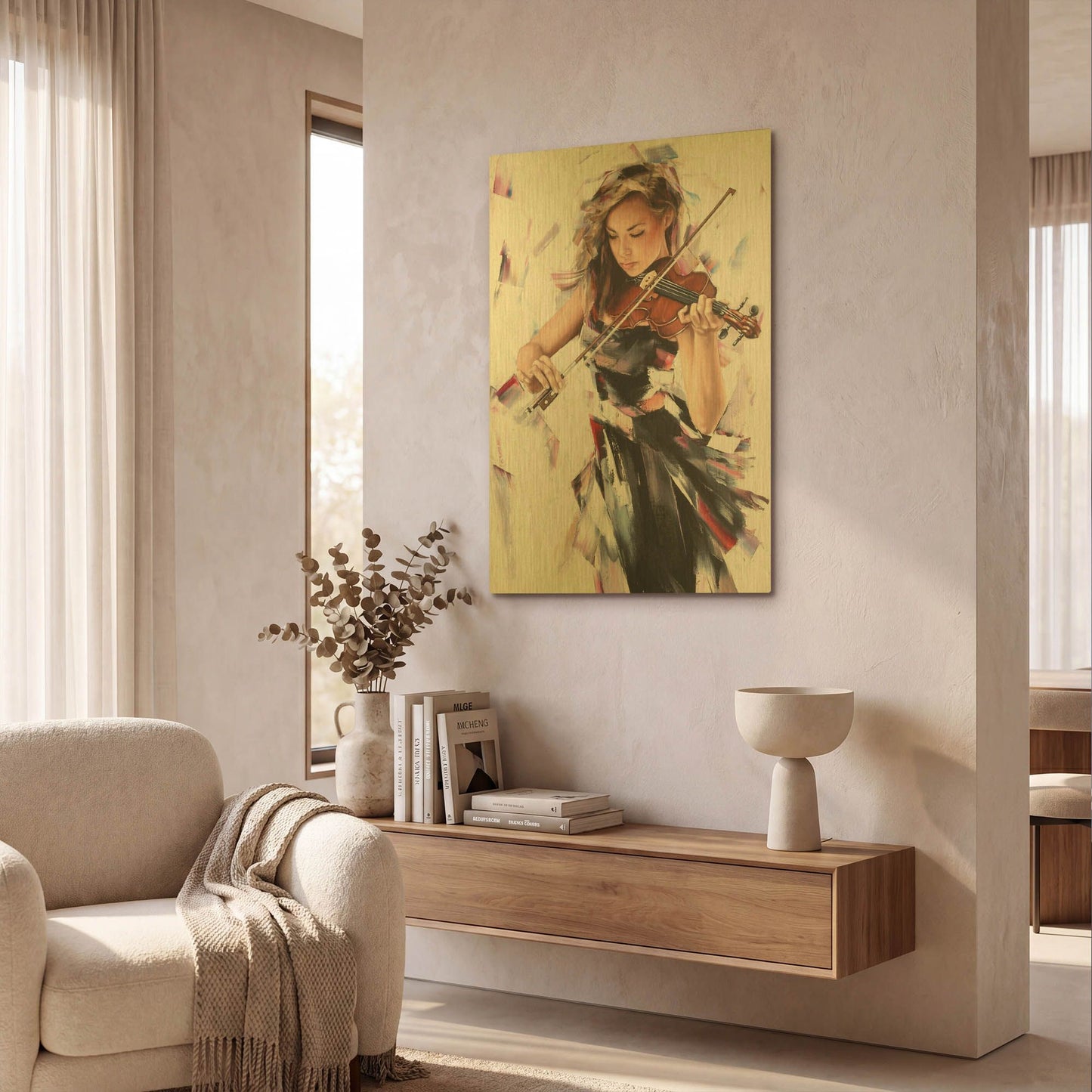 'Indigo' By Alexander Gunin Gold Metal Wall Art