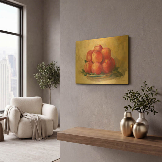 'Fruit Bowl' By Carol Rowan Gold Metal Wall Art