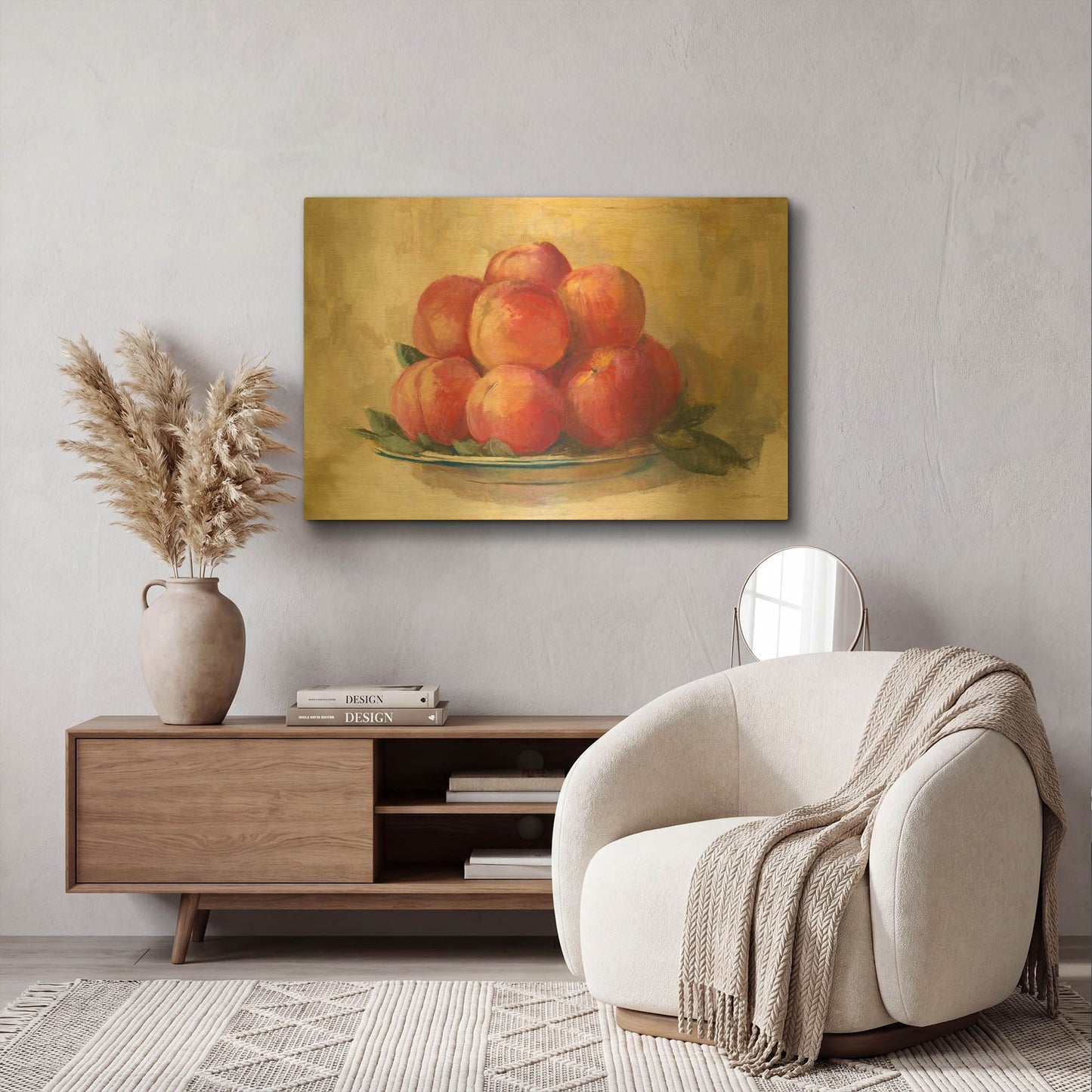 'Fruit Bowl' By Carol Rowan Gold Metal Wall Art