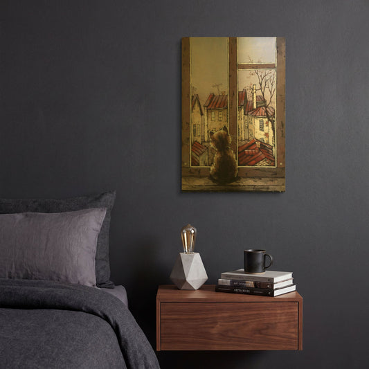 'Old Yard' By Alexander Gunin Gold Metal Wall Art