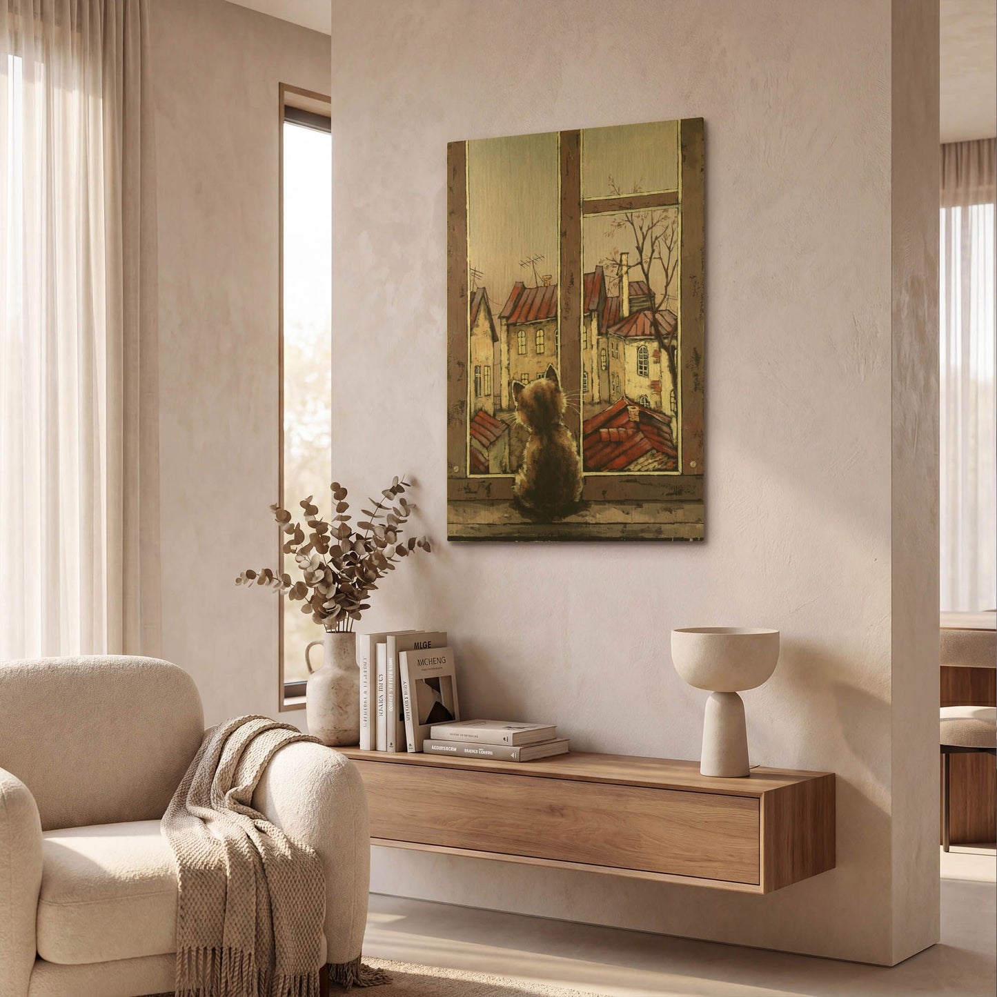 'Old Yard' By Alexander Gunin Gold Metal Wall Art