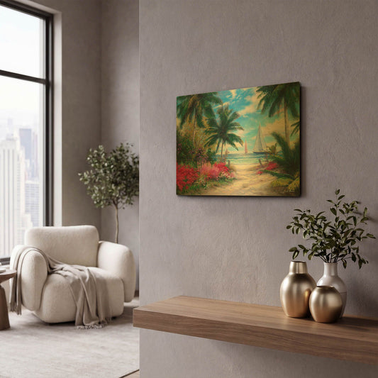 'Sea BreezeTrail' By Chuck Pinson Gold Metal Wall Art