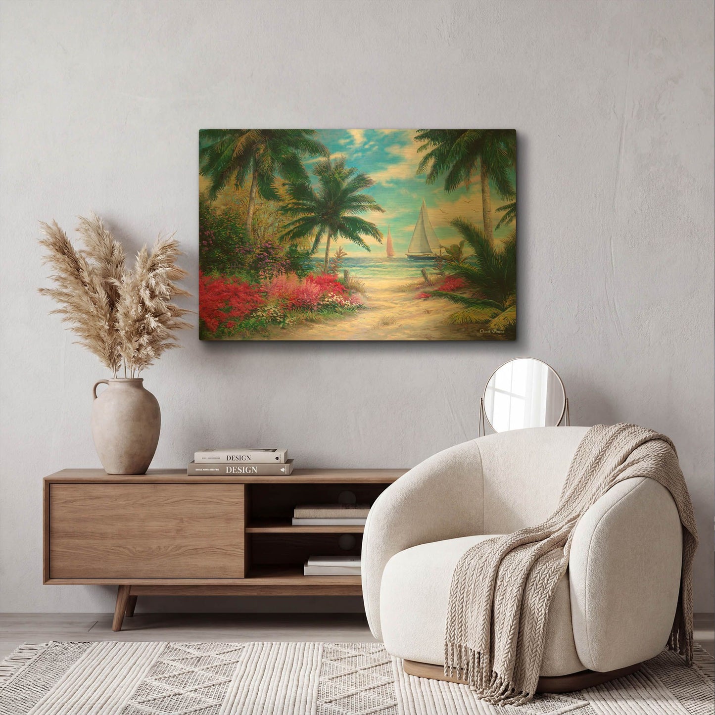 'Sea BreezeTrail' By Chuck Pinson Gold Metal Wall Art