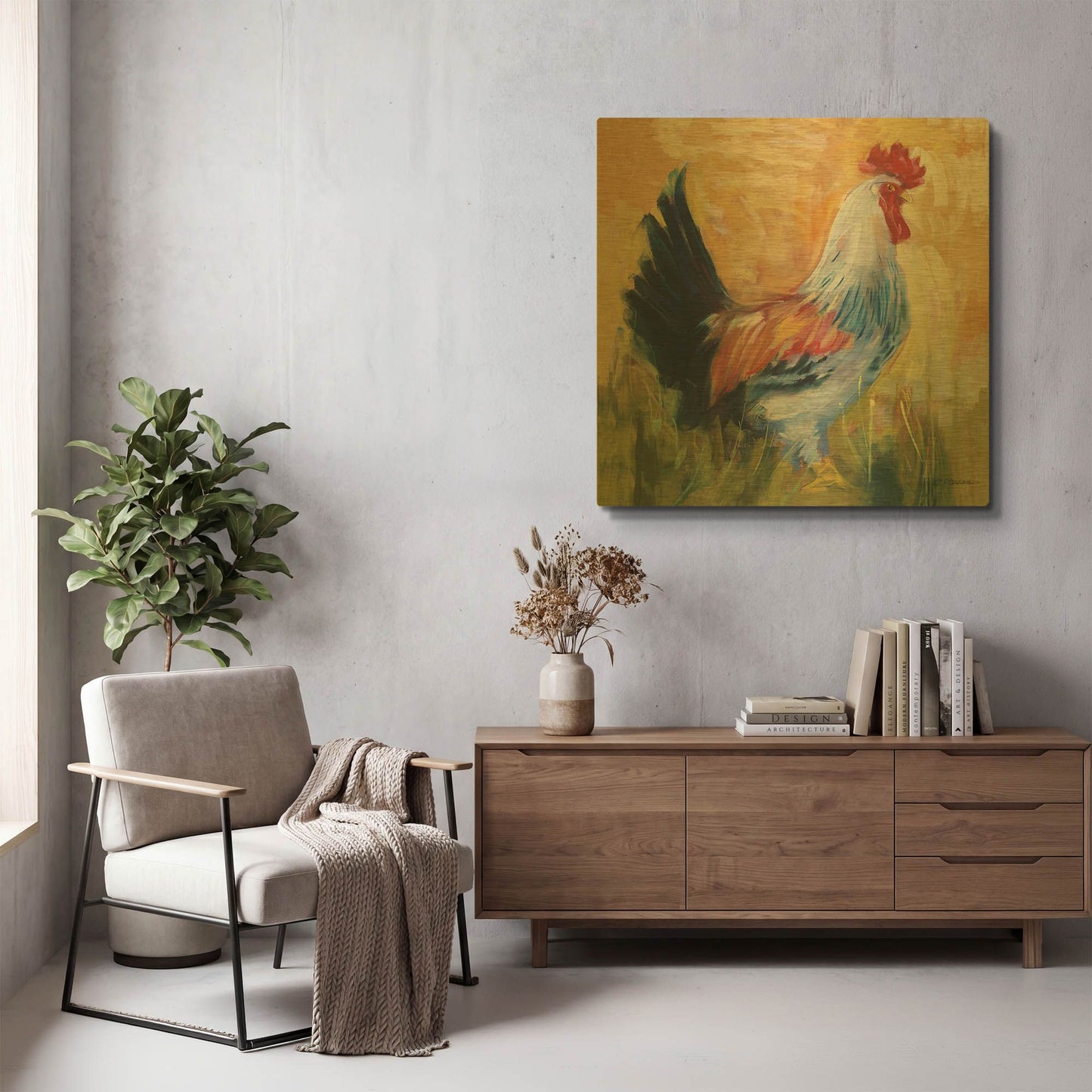 'Horace' By Carol Rowan Gold Metal Wall Art
