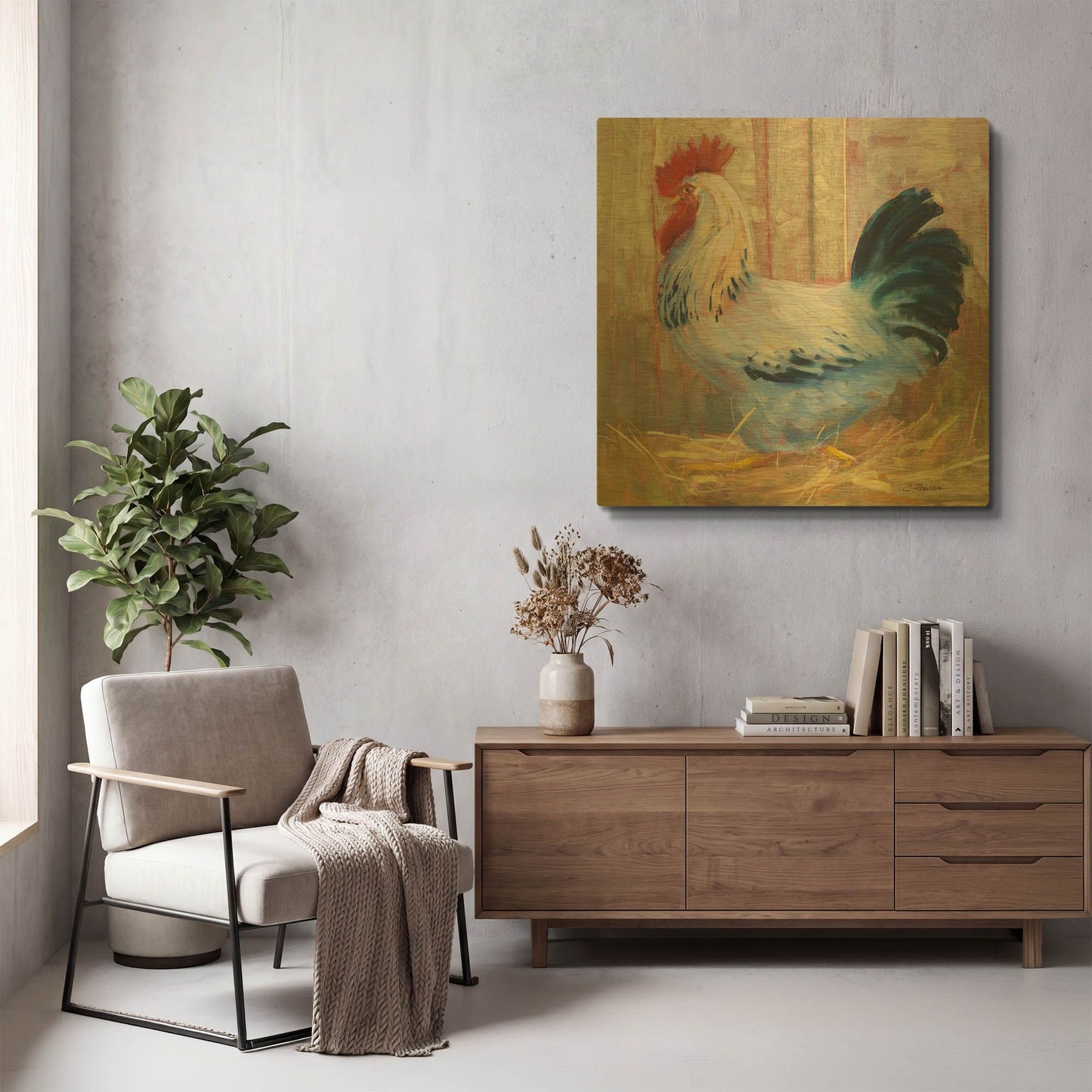 'Hercule' By Carol Rowan Gold Metal Wall Art