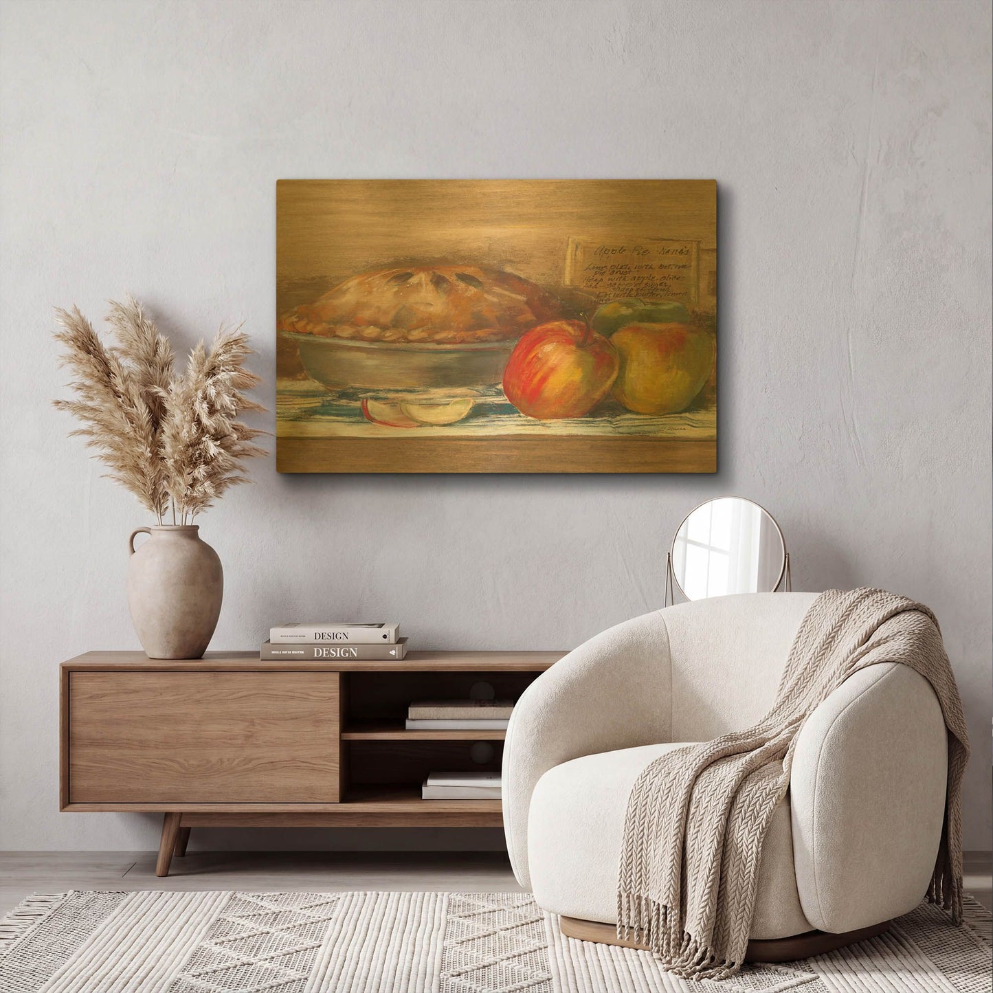 'Apple Pie' By Carol Rowan Gold Metal Wall Art