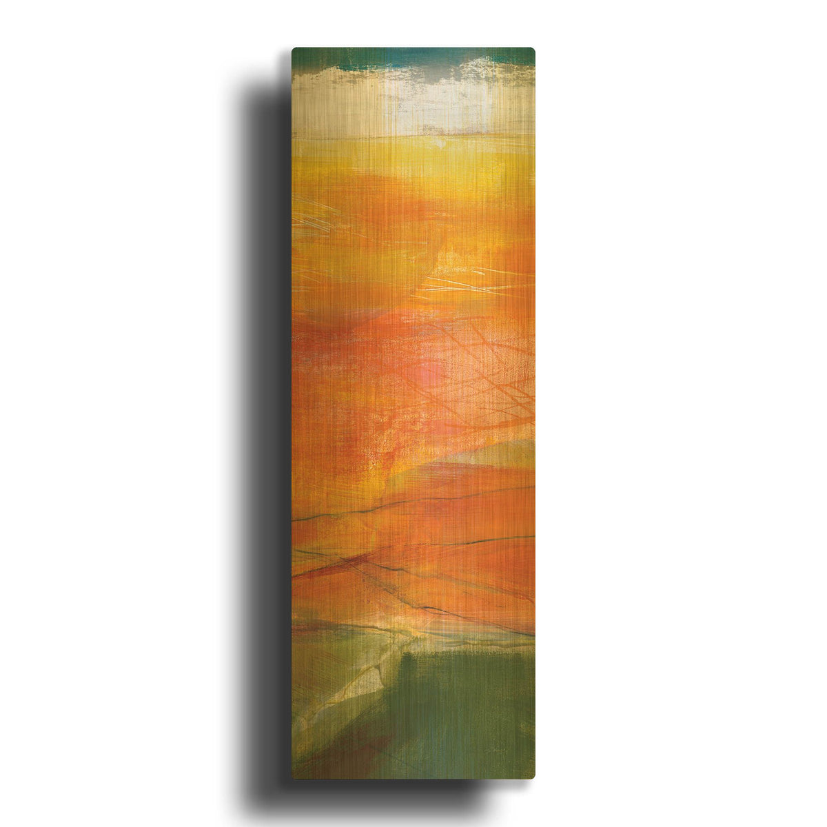 'Bog Journey III V2' By Jo Maye Gold Metal Wall Art