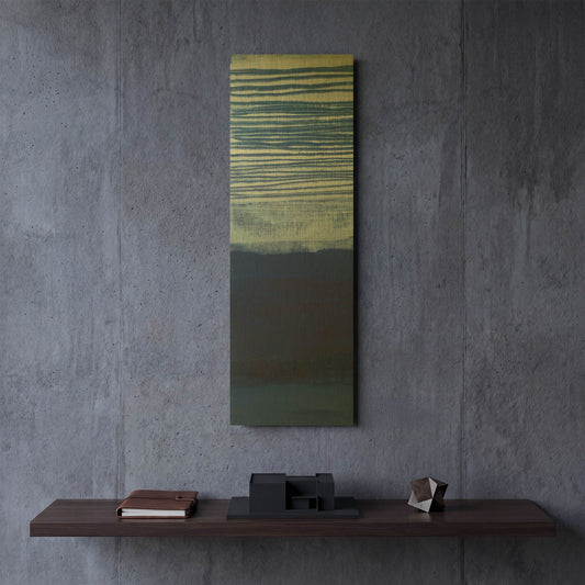 'Blue Haze II' By Jo Maye Gold Metal Wall Art
