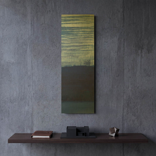 'Blue Haze III' By Jo Maye Gold Metal Wall Art
