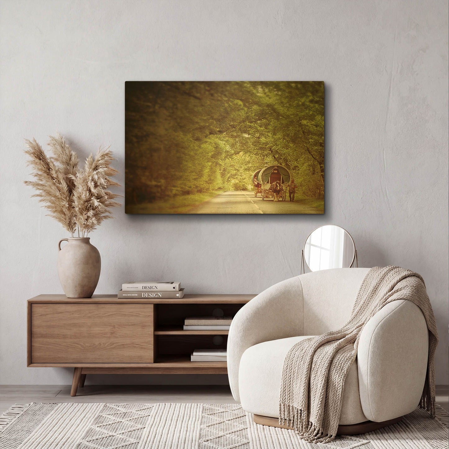 'The Road To Appleby' By Keri Bevan Gold Metal Wall Art