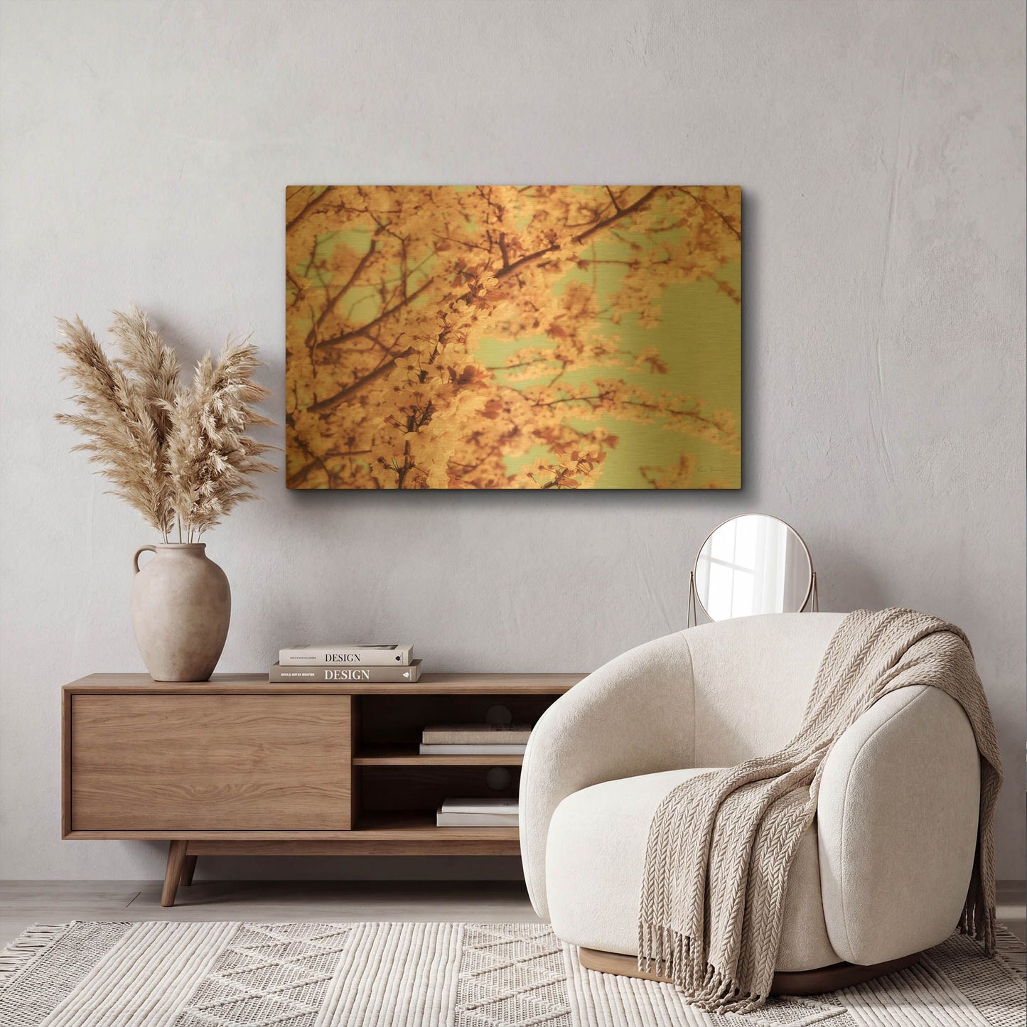 'Kyoto' By Keri Bevan Gold Metal Wall Art