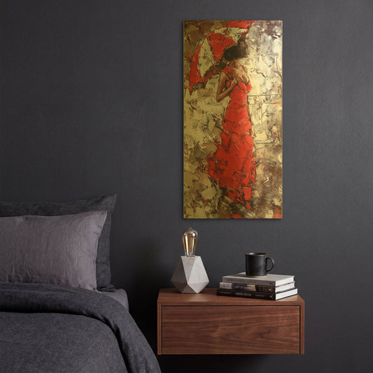 'White Dunes 2' By Alexander Gunin Gold Metal Wall Art