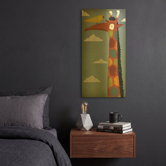 'Giraffe' By Ryan Fowler Gold Metal Wall Art