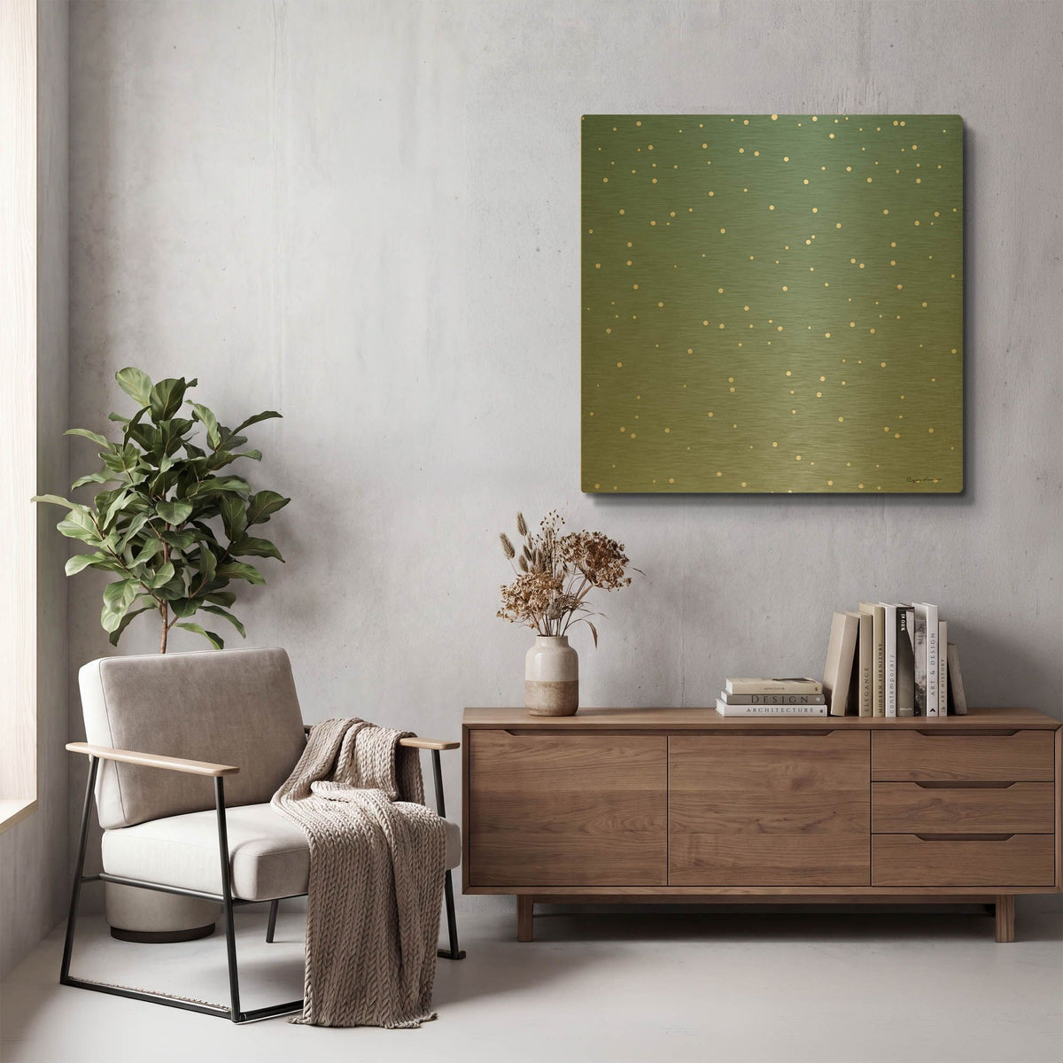 'Nutcracker Pattern Bright V' By Ryan Fowler Gold Metal Wall Art