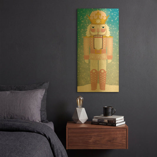 'Nutcracker III Blush' By Ryan Fowler Gold Metal Wall Art