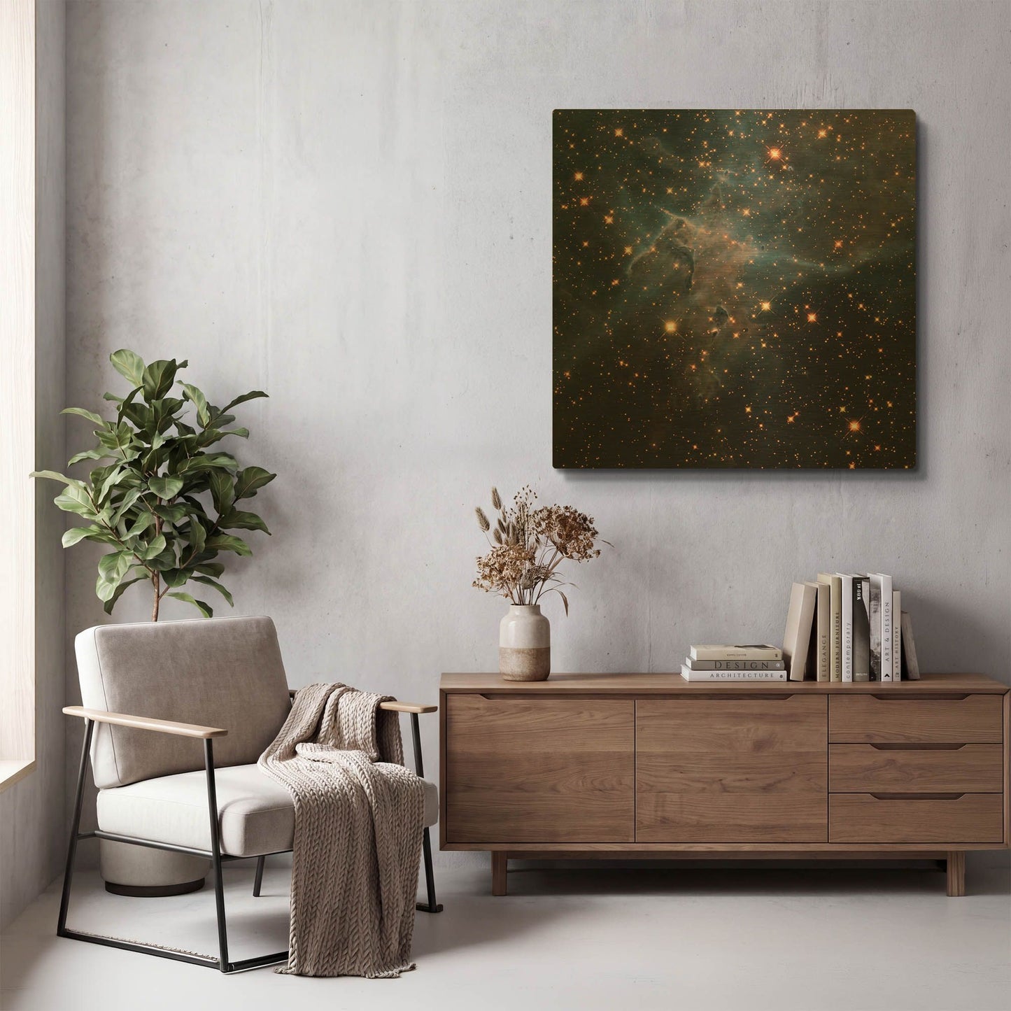 'Mystic Mountain Infrared' By NASA Space Photos Gold Metal Wall Art