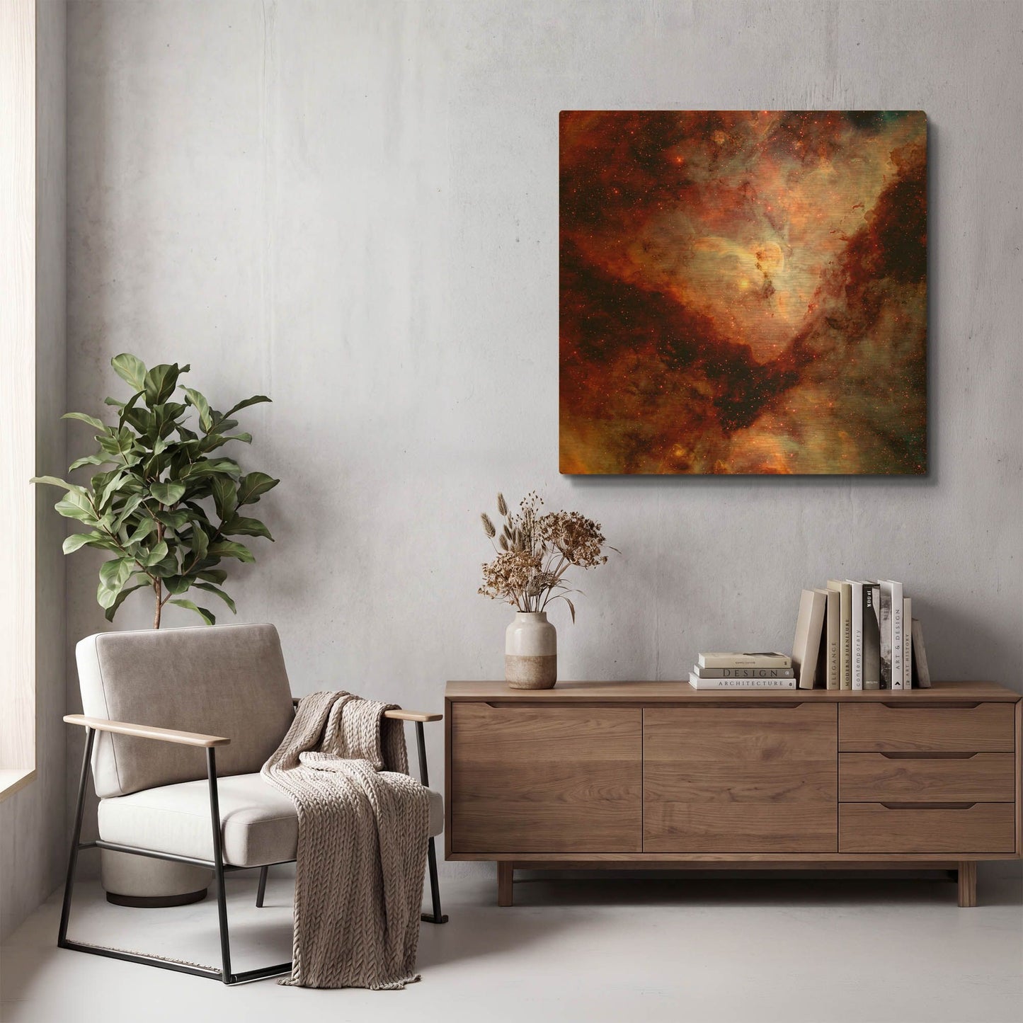 'Dark Nebulae' By NASA Space Photos Gold Metal Wall Art