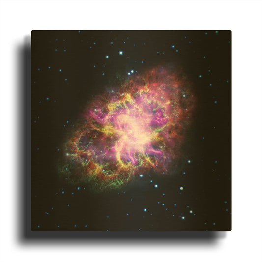 'Crab Nebula Multi-Wavelengths' By NASA Space Photos Gold Metal Wall Art
