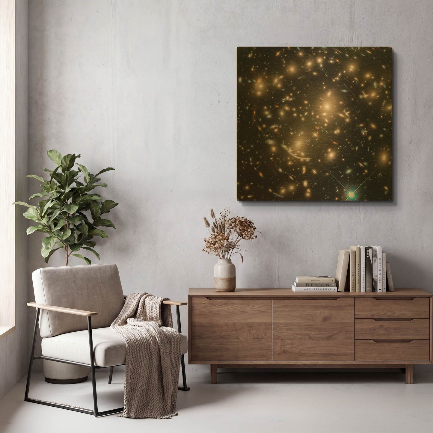 'Abell 370' By NASA Space Photos Gold Metal Wall Art