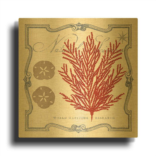 'Pacific Sea Fern' By Studio Mousseau Gold Metal Wall Art